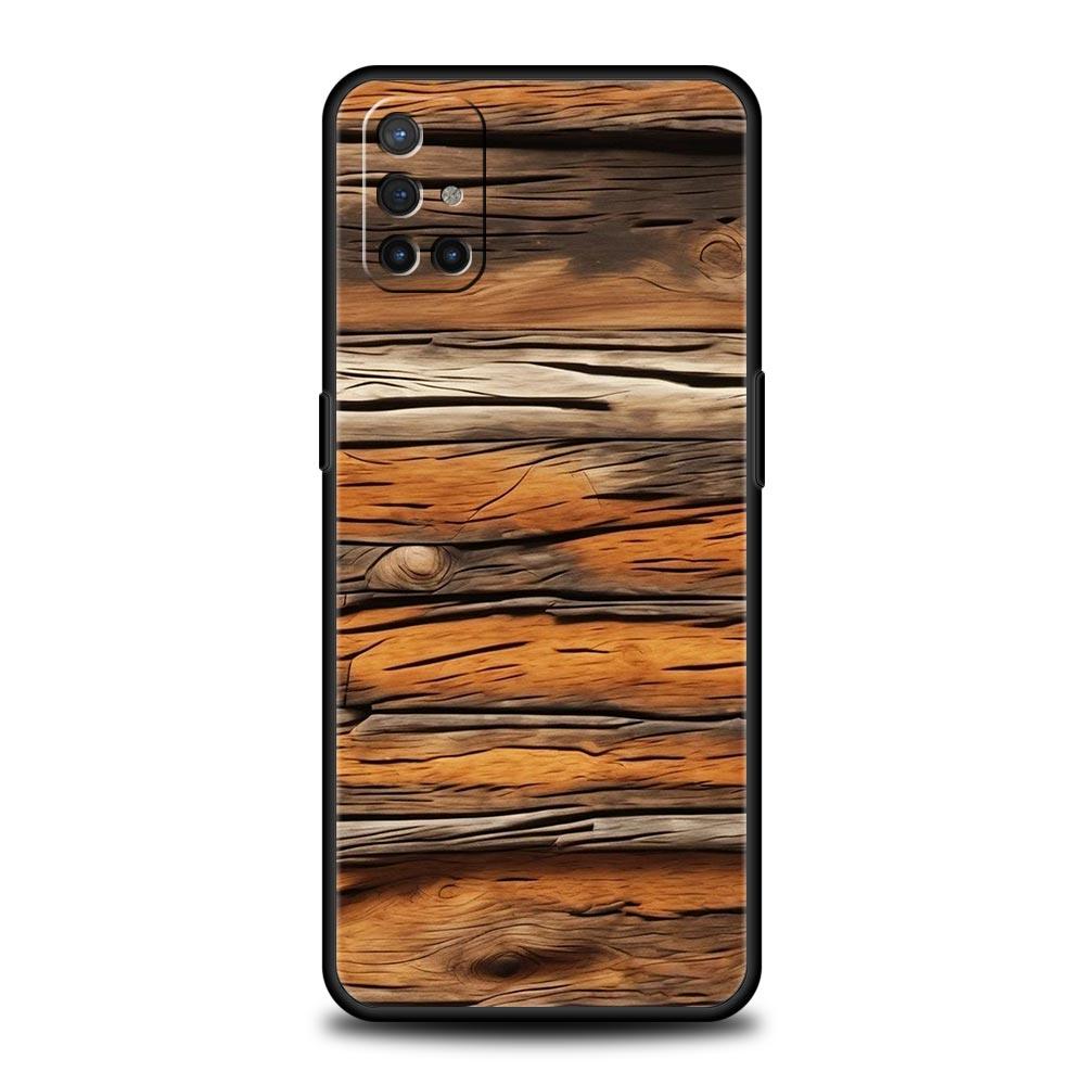Phone Case For Oneplus 13R 13 12 10T 11 R10 Nord N100 N200 N10 9 9R CE 2 3 Z Pro Lite Soft TPU Cover Luxury Vintage Wood Grain