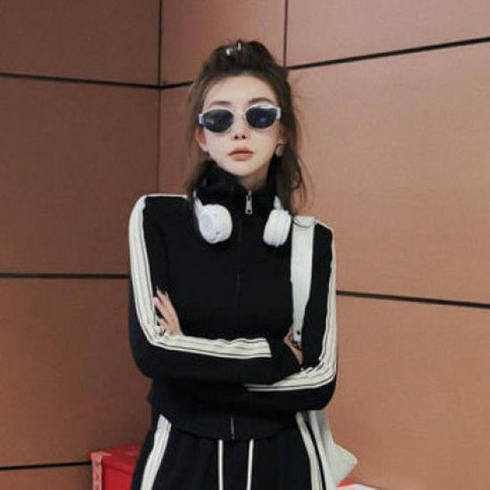Women's Trendy Two-Piece Set: Velvet Cardigan Hoodie & Wide-Leg Pants for Autumn/Winter 2025 Fashion.