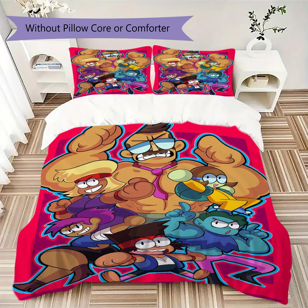 Funny school theme Pattern Bedding,Quilt Set Quilt Cover Pillowcase Home Birthday Gift (1*duvet cover+2*pillowcase,without core)ZSJT0917214