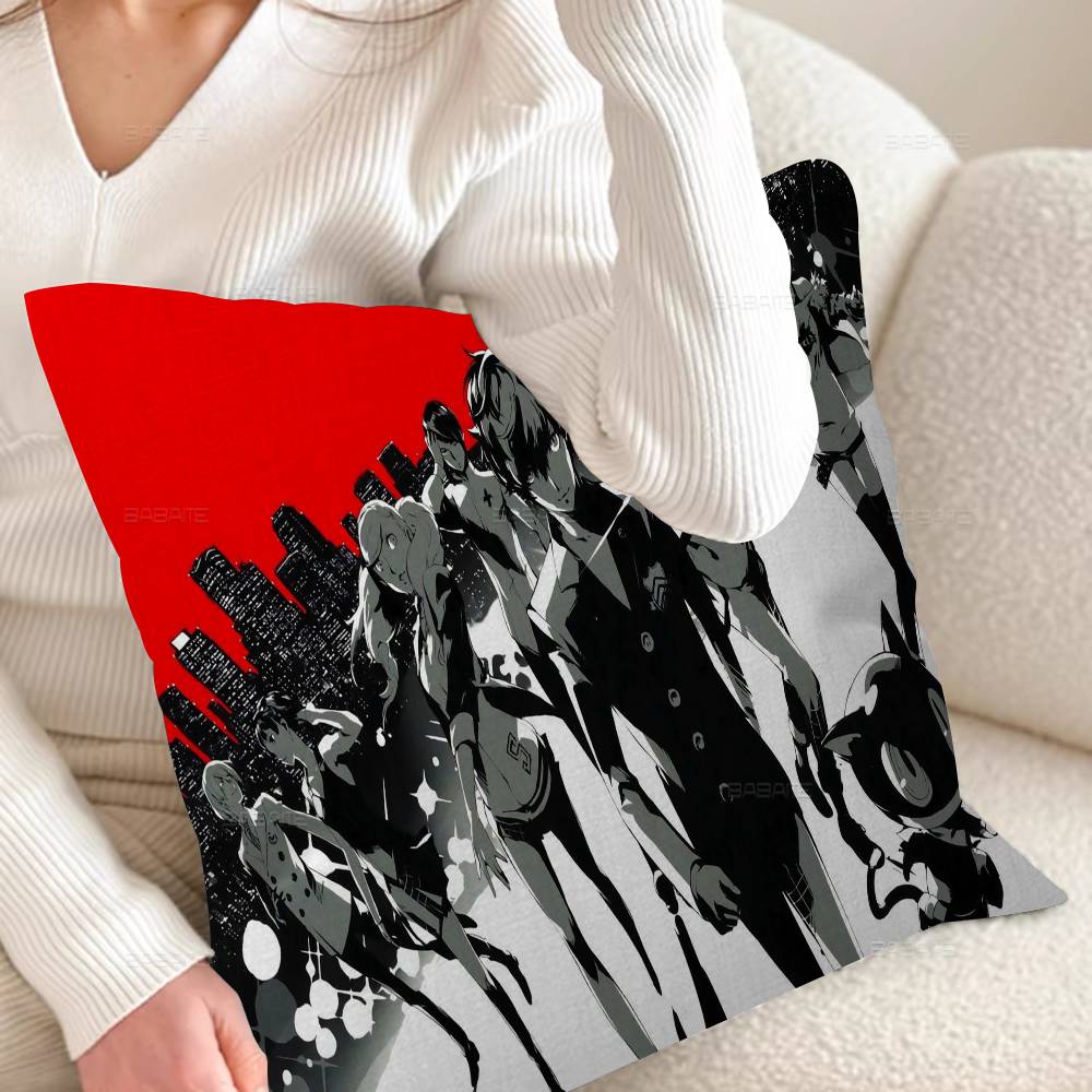 Game P-persona 5 Personalized picture text home decorative pillows Household Gifts 45x45cm