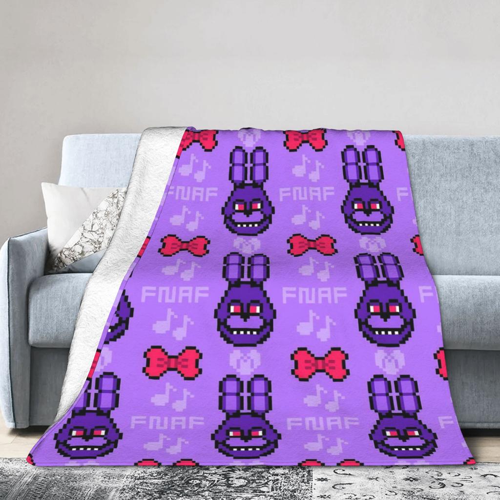 FNAF At Freddys Blanket Fleece Printed Breathable Super Warm Throw Blankets for Bedding Outdoor Bedspreads
