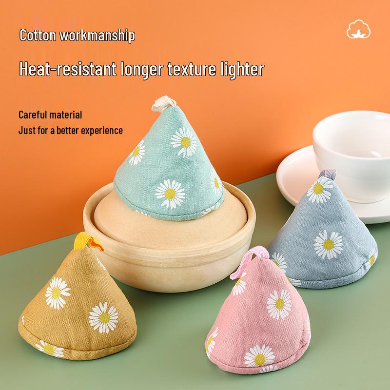 Japanese Triangle Anti-Scald Pot Lid Handle & Ear Covers - Heat Insulation Gloves for Cast Iron Cookware