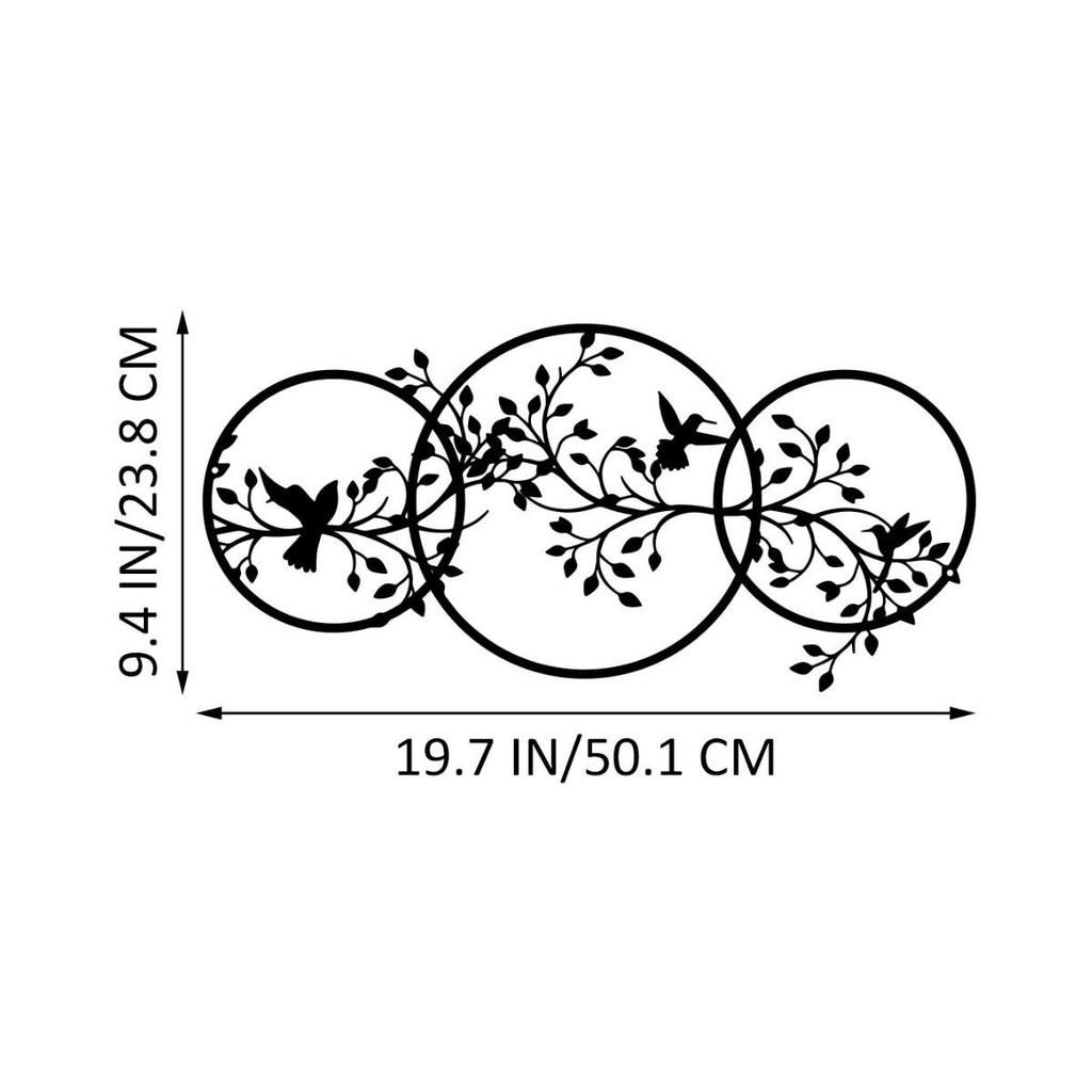 Little Bird On Branch Iron Wall Art for Bedroom & Kitchen