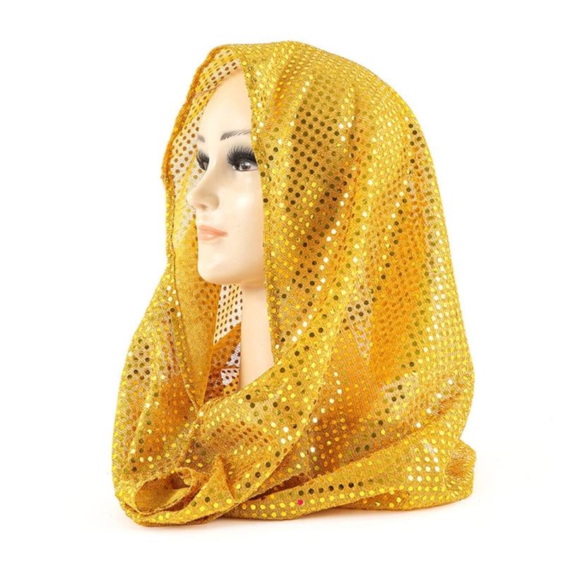 Stylish Muslims Headscarf Embellished With Sparkling Sequins Lightweight And Comfortable Headwear For Daily Wear