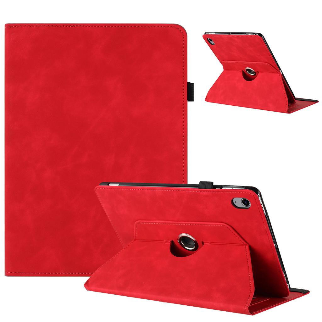 For iPad (2025)/10.9 (2022) Case Rotating Stand Solid Color PU Leather Tablet Cover