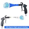 Car Cleaning Gun Tools Air Blow Gun Dry Brush Cleaning Gun with 2 Nozzles 1 4inch Air Inlet Adapter 360 degree Rotate