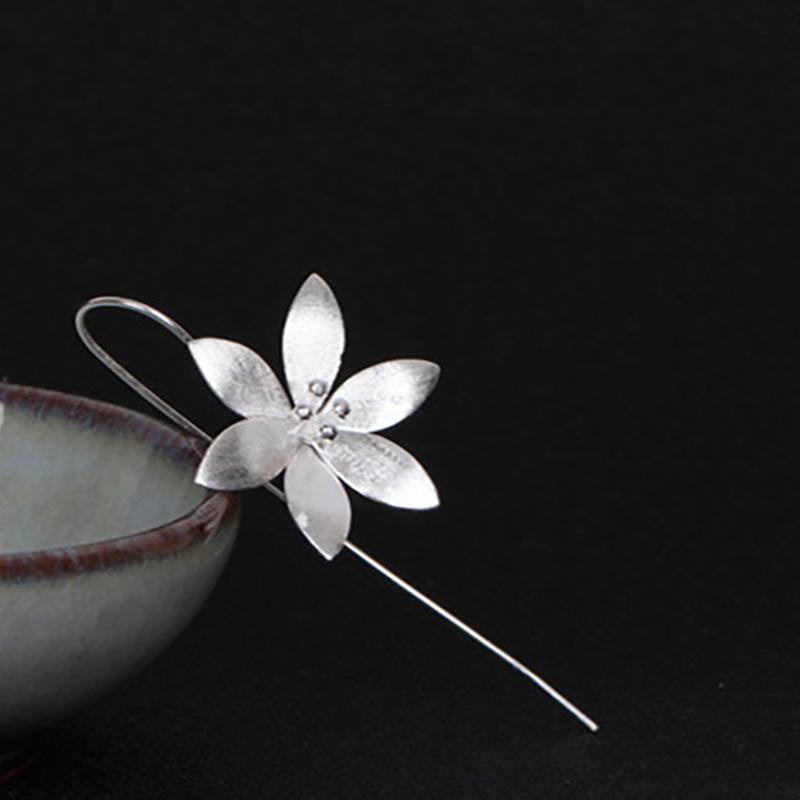 Ethnic Lotus Elegant Retro Artistic Long Earrings