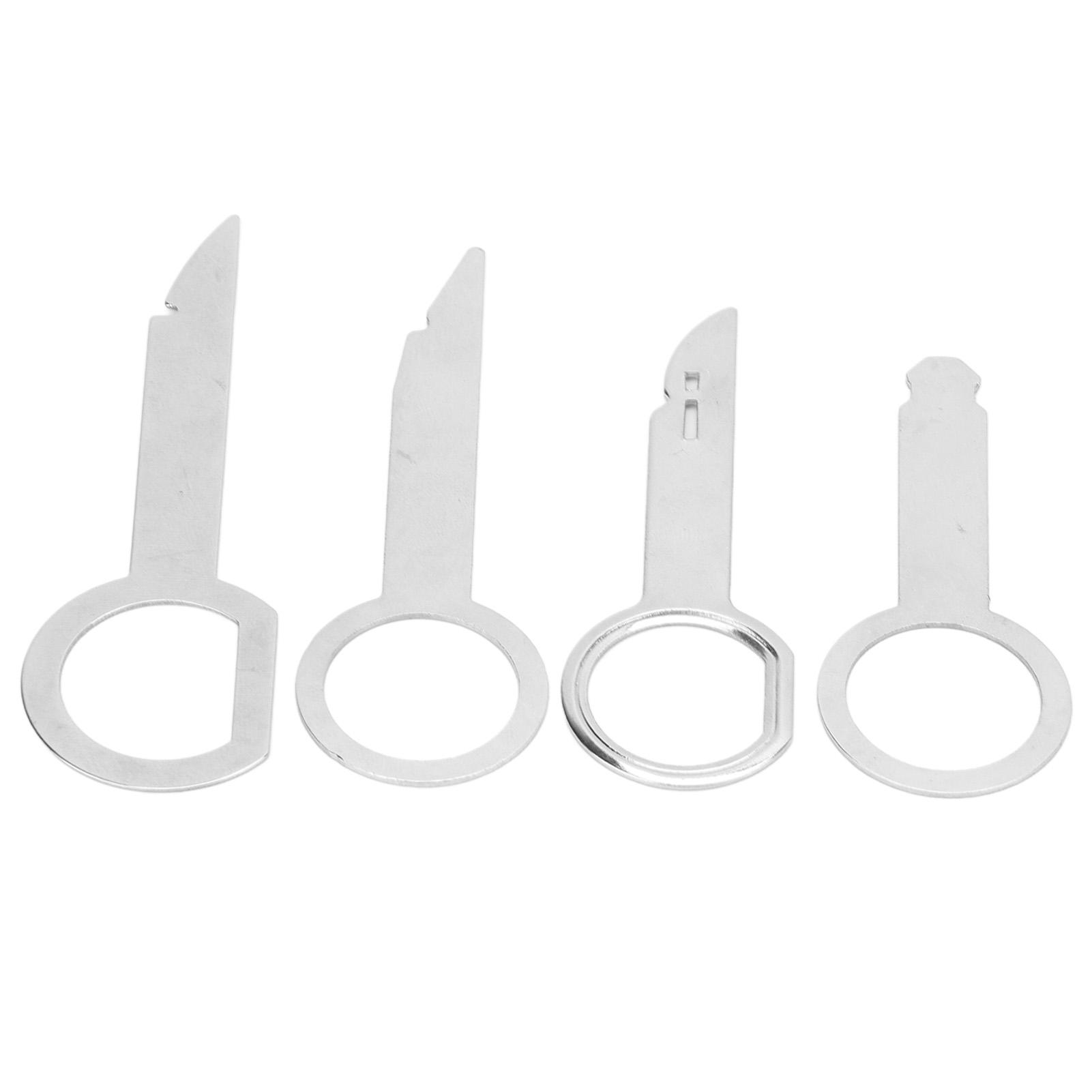

4pcs Car Radio Removal Key Tool Set Universal Stainless Steel CD Player Release Keys Tools Replacement for Ford