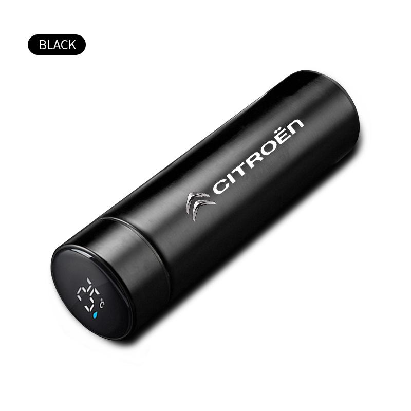 New Car Smart Thermos Mug Insulation Cup Led Digital Temperature Display For Citroen C4