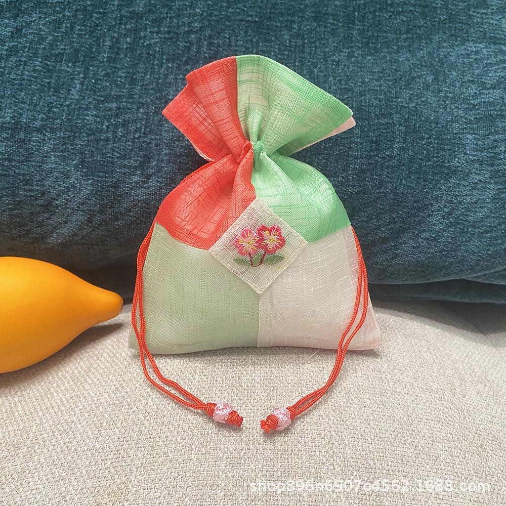 Korean Style Double Layer Scented Sachet Coin Purse with Chinese Knot Empty Bag красный