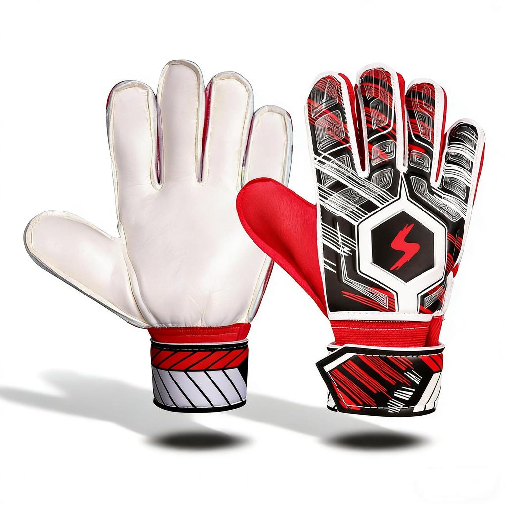 Guantes de Portero de Fútbol Juveniles, Azul Tranquilo, Guante de Fútbol para Niños con Protectores de Dedos