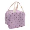 Insulated Lunch Bag Portable Reusable Cooler Handbag for Work Picnic Travel Large Capacity Aluminum Foil Liner Flower Pattern