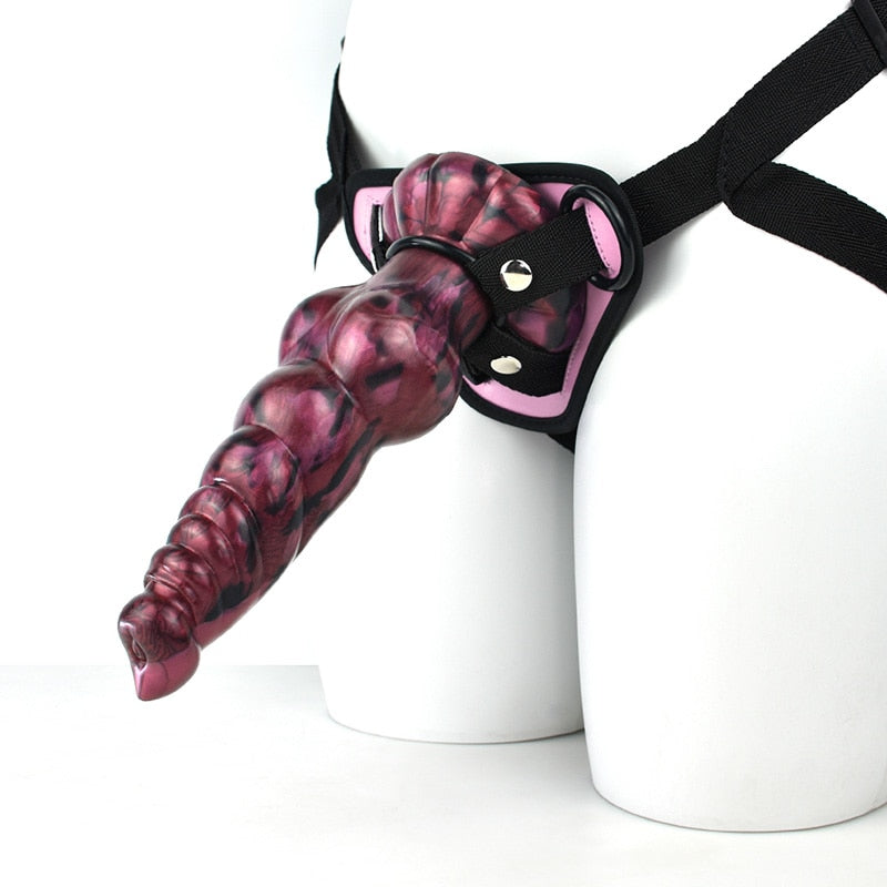 Labyrinth Silicone Dog Knot Dildo Anal Dilator Fun  Masturbation Non Vibrating Butt Plugs