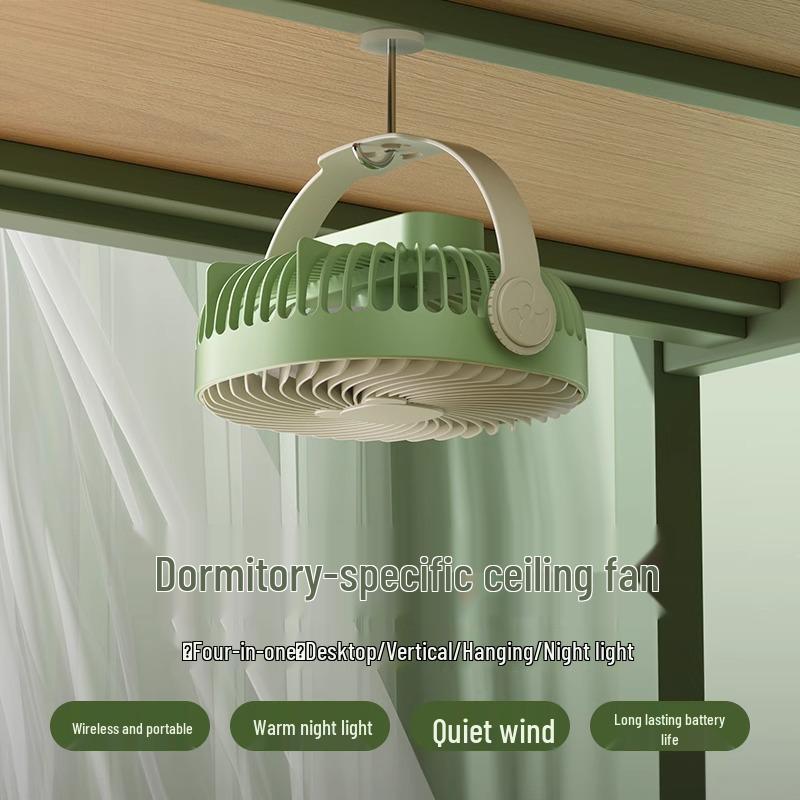 Three-speed Silent Multi-functional Fan: Stand, Hang, or Wall-Mount - Powerful Wind, Compact Design