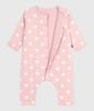 Petit Bateau Jumpsuit Light 12 74cm A0EKO, Pink/Off-White, Months,