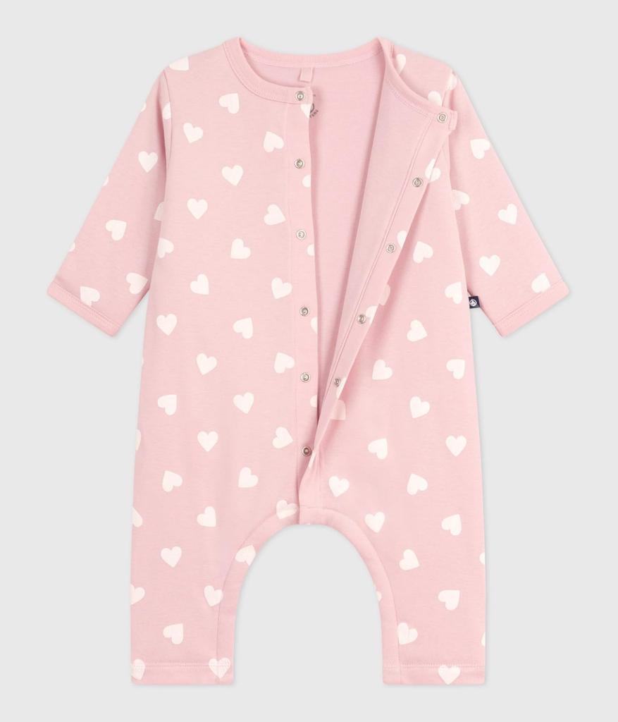 Petit Bateau Jumpsuit Light 12 74cm A0EKO, Pink/Off-White, Months,