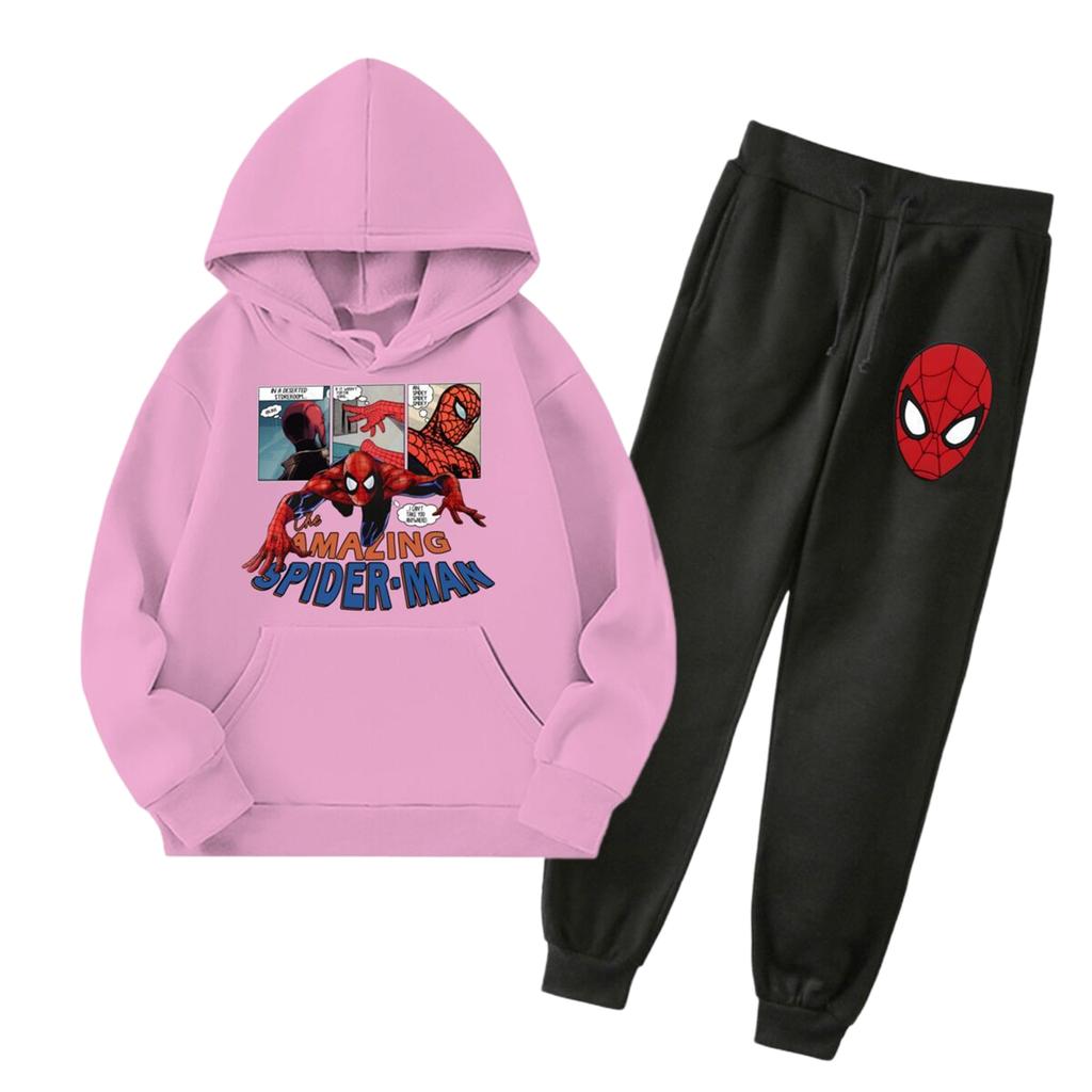 Kids Hoodie and Sweatpants Set Graphic Print with Pockets for Boys and Girls