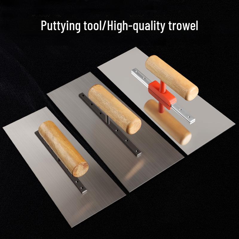 

Stainless Steel Thickened Painter s Putty Scraper Trowel Tool Wood Handle Carbon Steel Small Six Nails
