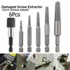 5/6Pcs Broken Bolt Extractor Set Electric Screw Remover With Center Drill Bits For Easy Thread Removal Tool Set