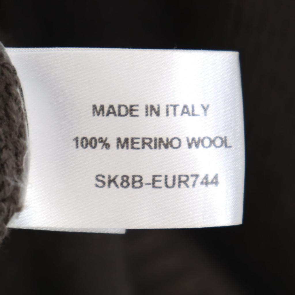 Dunhill Hergestellt in Italien Pullover mit langen Ärmeln und V-Ausschnitt S Anthrazitbraun Gestrickt Herren Gebraucht