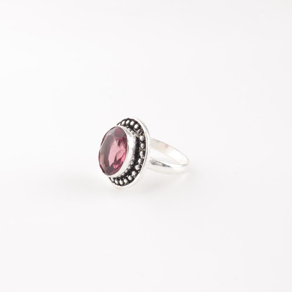 Natural Rhodolite Gemstone 925 Sterling Silver Jewelry Ring For Bridesmaid Gift RR-62-15