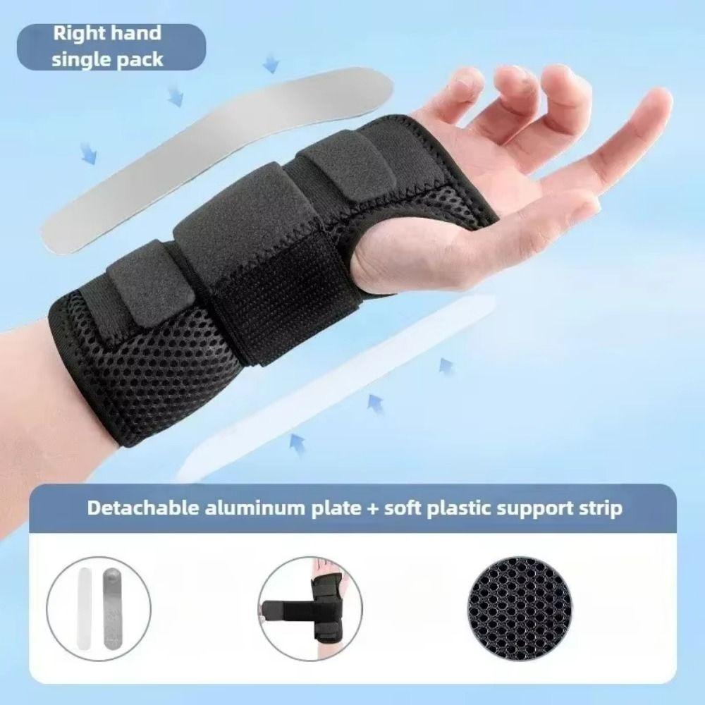 Adjustable Wrap Wrist Support Splint Breathable Hand Support Splint  Protector Band
