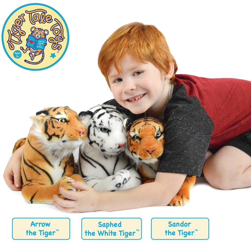 VIAHART Tiger Tale Toys Tora Sumatran Tiger Plush Toy, Realistic, 43cm, Large, Cute Pet [Official Japanese Product]