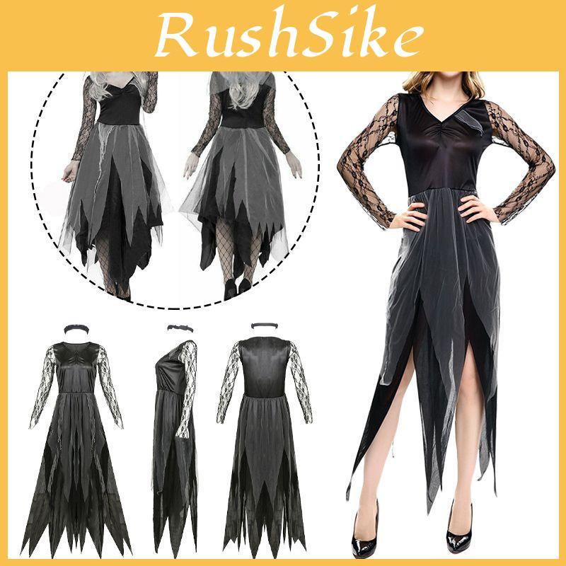 Adult Dark Vampire Costume For Women With Polyester Fabric And Lace Detailing For Cosplay