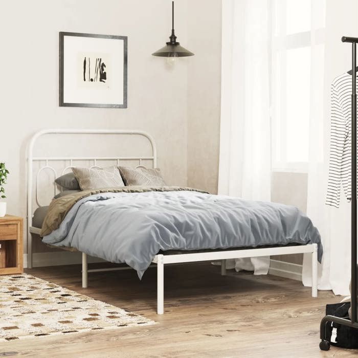 VidaXL Tête de lit métal blanc 100 cm 377195