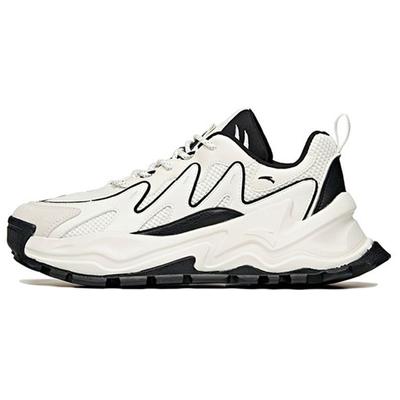 Hot Fabric Synthetic Leather Shock Absorbing Non-Slip Wear-Resistant Breathable Low-Top Dad Shoes Men Sneaker White Black 912118886-2
