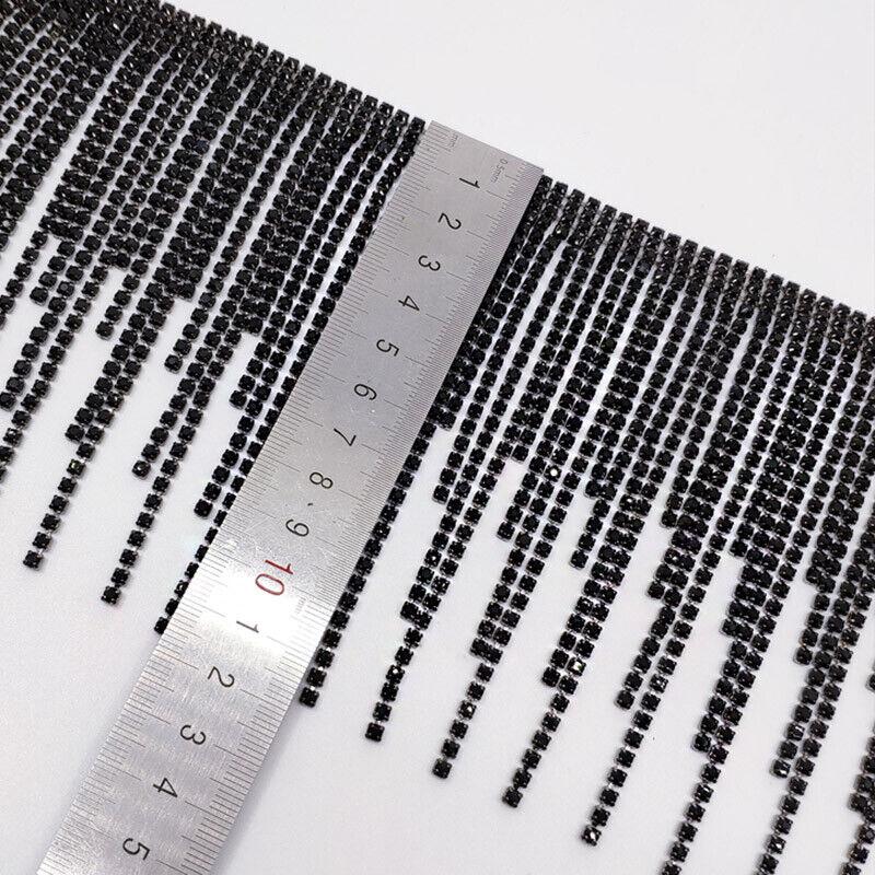 Frędzle z cyrkonii Kryształowy nieregularny łańcuszek z frędzlami Aplikacja Wstążka Do rękodzieła Sukienki Dżinsy Akcesoria Odzież Dekoracja DIY