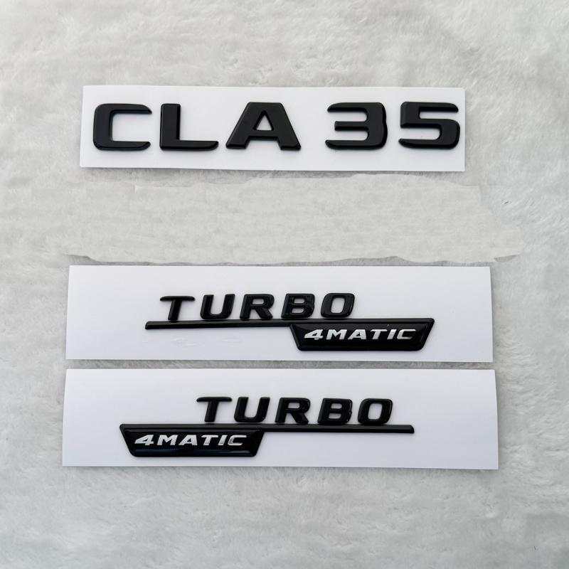 Letras 3D CLA 45 S ABS emblema TURBO 4matic para Mercedes Benz AMG guardabarros de coche maletero C117 C118 CLA45S pegatina acceRR1