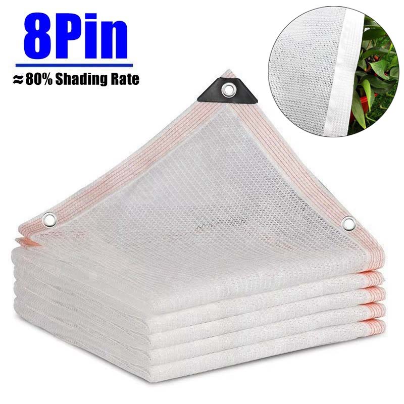 White Sunshade Net 55%~95% Shading Garden Buildings Shed Shelter Greenhouse Plant Sun Cover Balcony Gazebo Shade Sail Awning