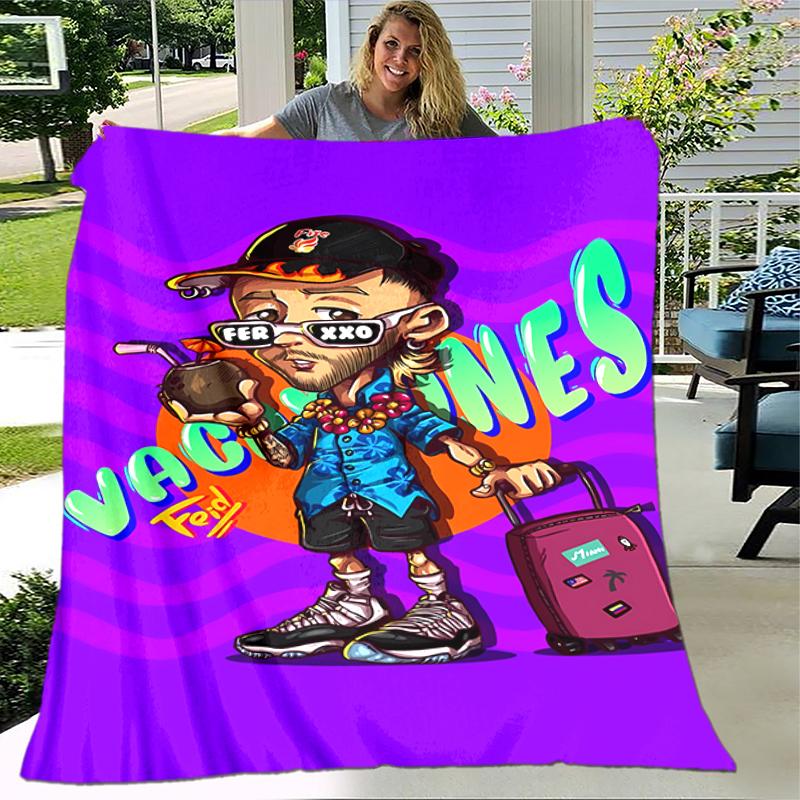 1pc Blanket Feid6 Print Design, Lightweight Blanket for Sofa, Bed- Soft &Warm, Gift for All Seasons Like Christmas, Halloween