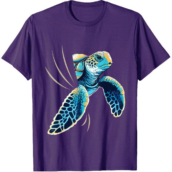 Sneaking Turtle - Zoologist Zookeeper Beach Ocean Sea Lover T-Shirt