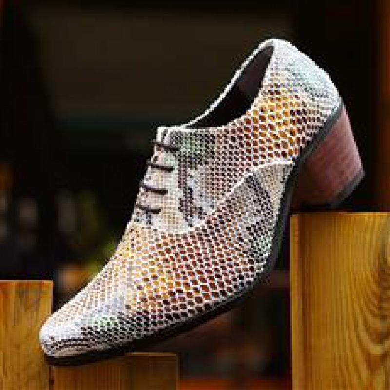 

Новые туфли на высокой подошве из лакированной кожи, мужская повседневная обувь, высокий каблук, размер 38-44, кожаная обувь 38 коричневый