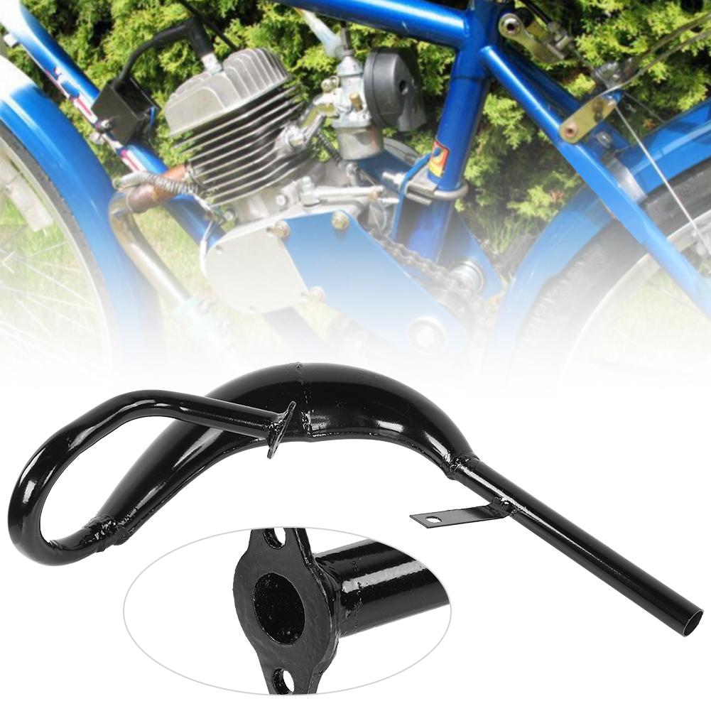 Stainless Steel Muffler Exhaust Pipe Accessory for 50CC 60CC 80CC Two Stroke Engine(black )