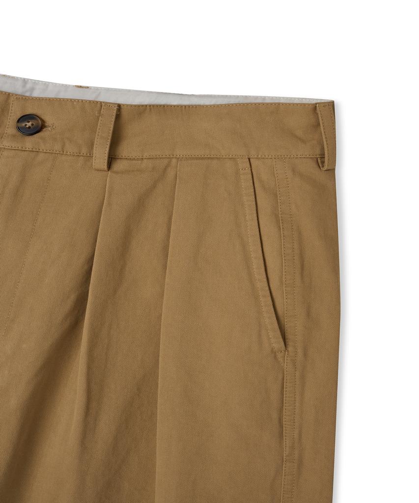 HEAVYI Heavy Cotton One-Pleat Pants_Beige