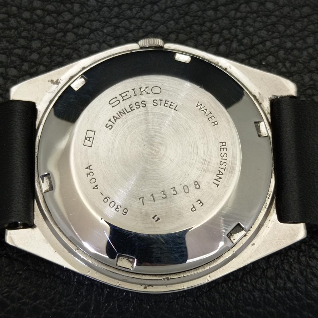 JAPAN VINTAGE SEIKO 5 AUTOMATIC 6309A MENS BLACK COLOR DIAL WATCH a701451-5 R206b-a701451