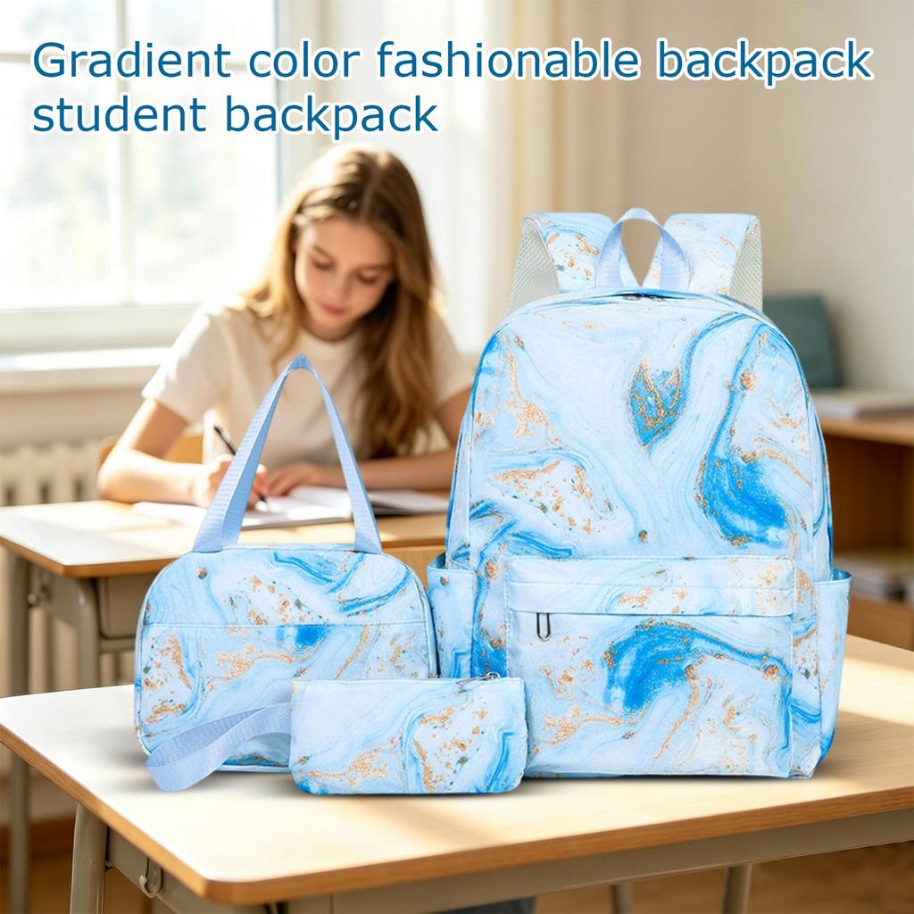 Gradient Color Fashion School Backpack for and High School Students