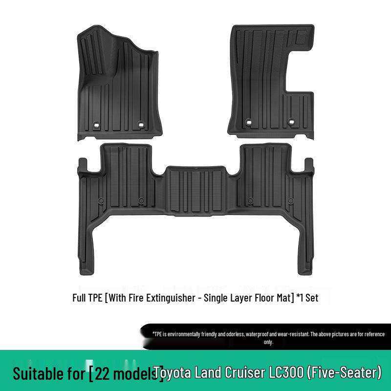 Custom-Fit TPE Floor Mats for Toyota Land Cruiser LC300 (2022 Model)