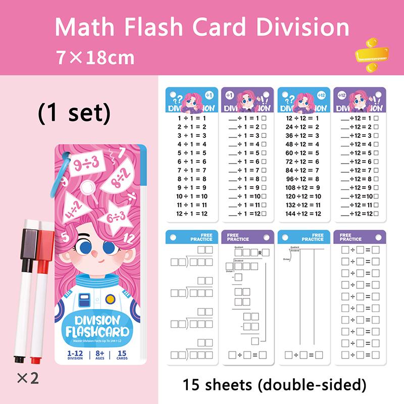 Mathematical Calculations Montessori Math Toy Beginners Practice Arithmetic Fraction Test Card Learning Tools for Primary School