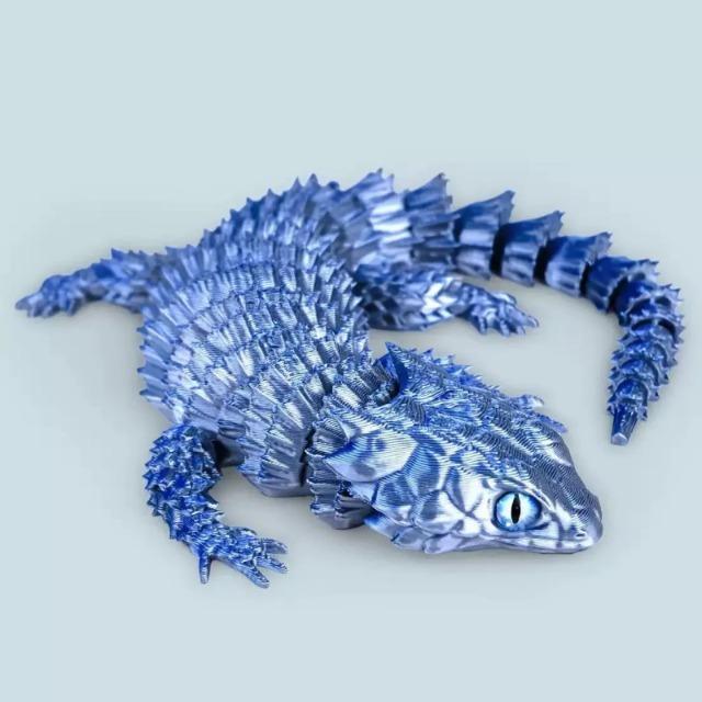New 3D Printed Lizard Figurines Articulated With Moveable Joints Ornament With Openable Mouth Gift For Adults Kids Home Decor