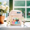 ENHYPEN Cute Bat Monster Canvas Crossbody Bag, Kpop Member Chibi Print Small Shoulder Bag for Engene Fans, Casual Aesthetic Mini Sling Purse