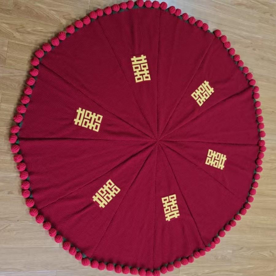 Handmade Rose and Lily Crochet Flower Blanket - Acrylic Yarn