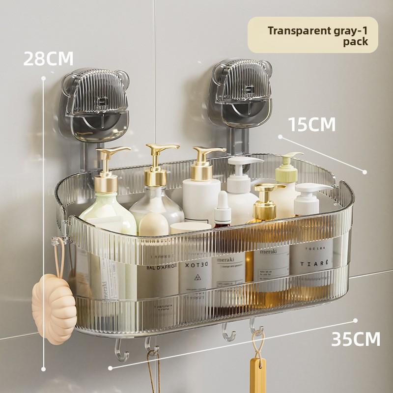Suction Cup Rack, Bathroom, Toilet, Seamless, No Punching, Light Luxury Cosmetics, Washstand, Wall-mounted Storage Box.