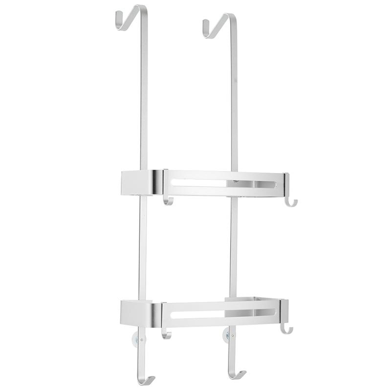 Black Hanging Bath Shelves Bathroom Shelf Organizer Nail-free Shampoo Holder Storage Shelf Rack Bathroom Basket Holder EL5018