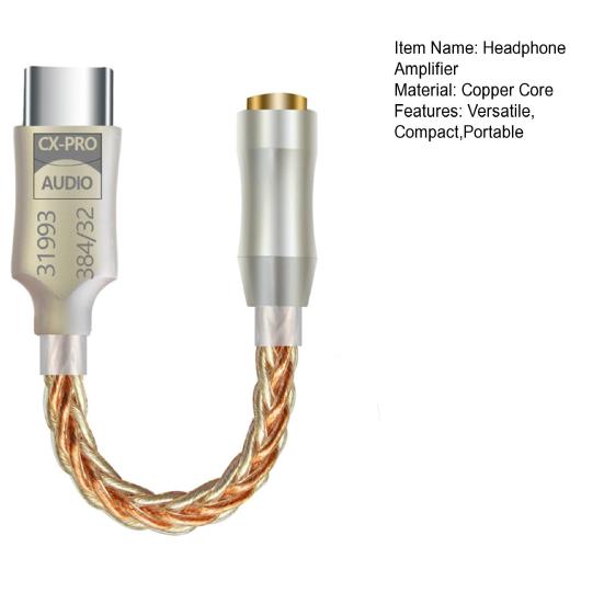 3.5mm Headphone Amplifier USB Type C CX31993 HiFi DAC IEM AMP Cell Phone Adapter Compact