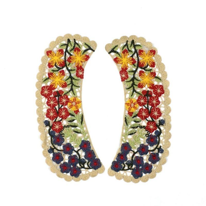 Lace Fabric Neckline Detachable Fake Collar DIY Breathable Scarf Around Neck Flower Sweet Hollow Comfortable Patch