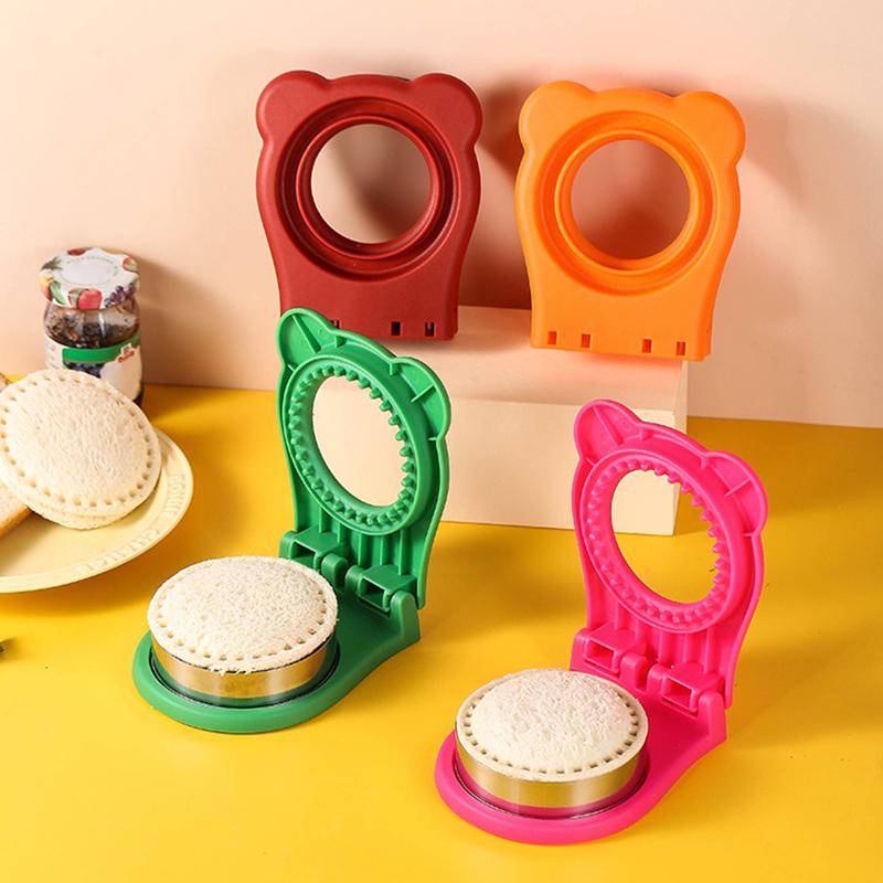 

Режущий инструмент для сэндвичей Круглый резак для сэндвичей и уплотнитель Откидная круглая форма для тостов для сэндвич-хлеба